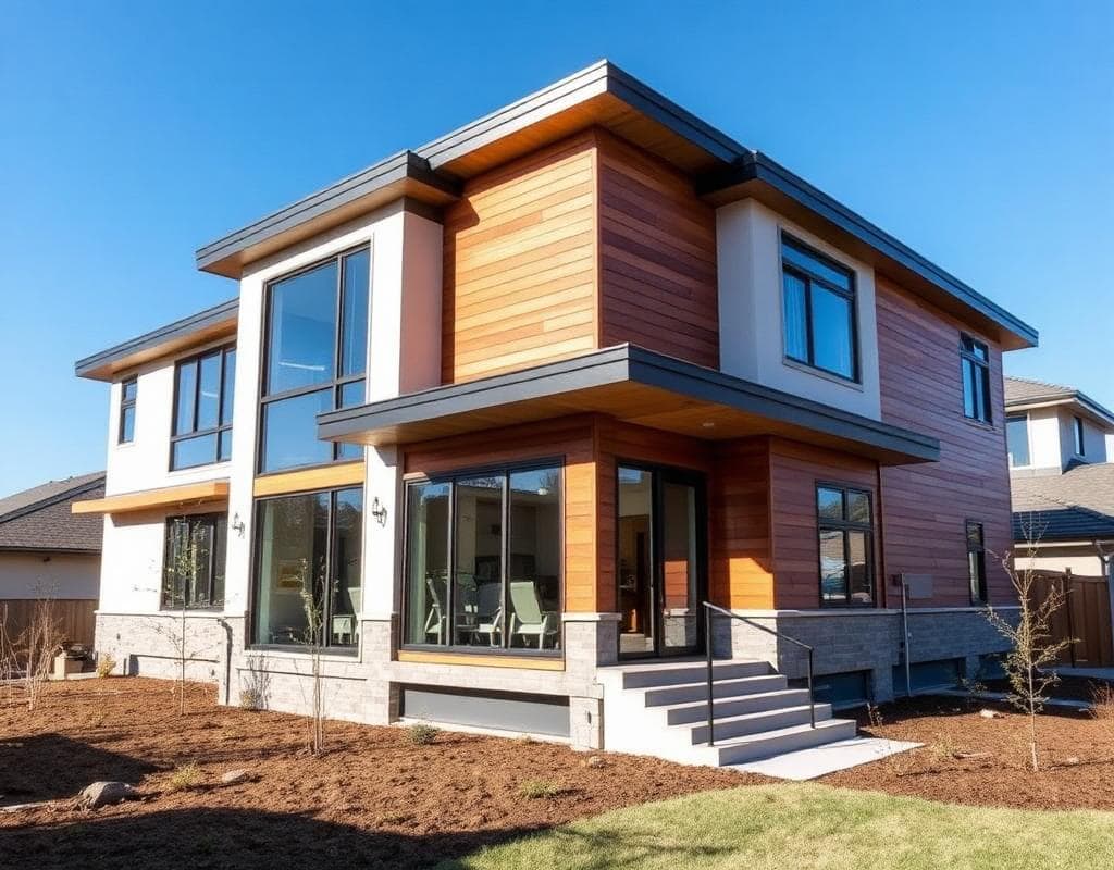 Contemporary home addition with integrated new living space