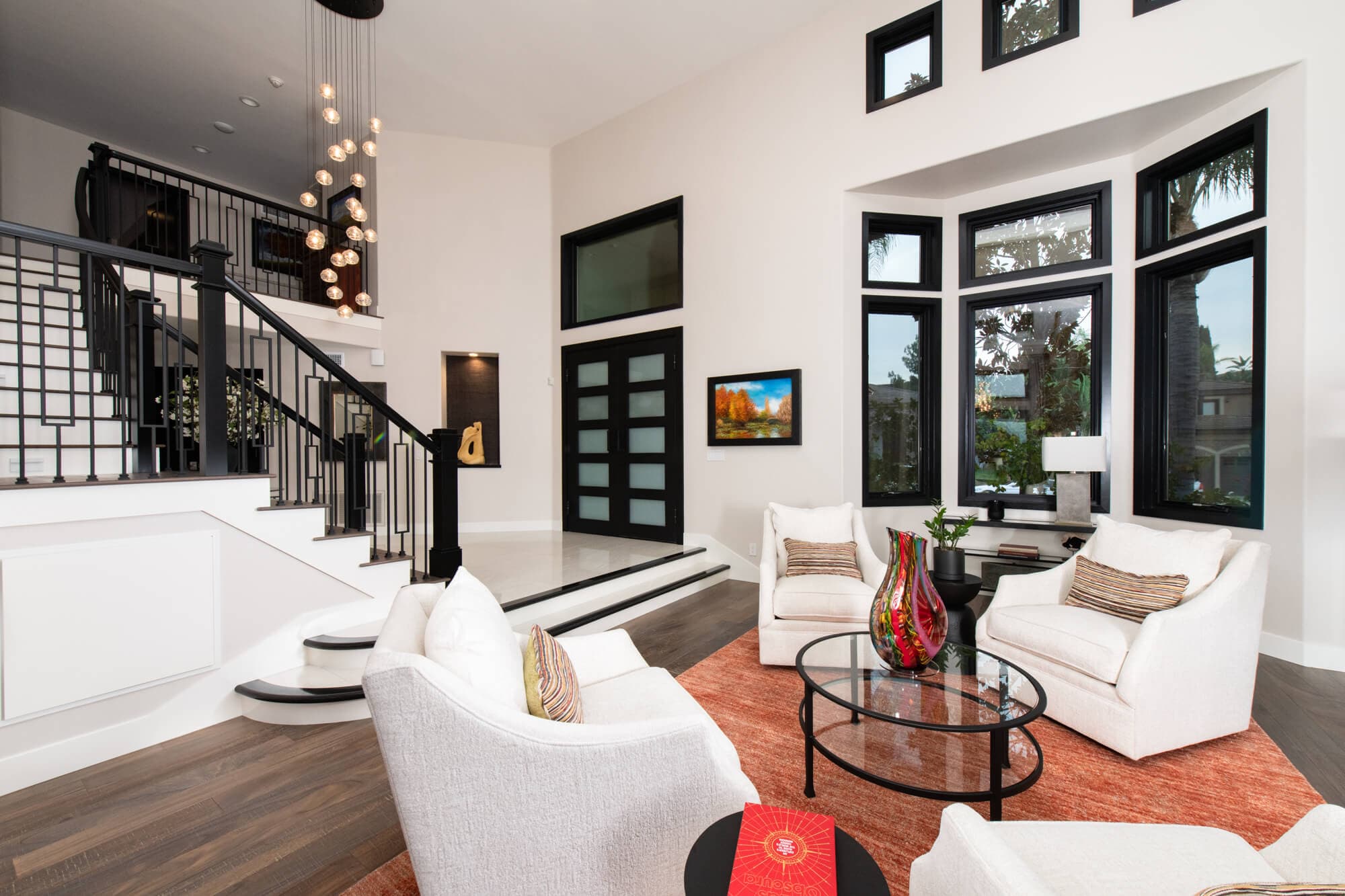 Full home renovation interior with modernized open living areas